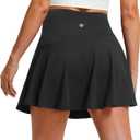 M MAELRE Womens Pleated Tennis Skirt with 2 Inner Pockets Shorts High Waisted Athletic Golf Skorts Skirts for Workout Casual