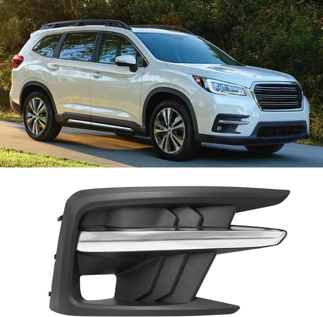 TTCR-II Compatible with 2019-2022 Subaru Ascent Front Bumper Fog Light Cover SU1039134 57731XC08A, for 2019-2022 Subaru Ascent Fog Lamp Bezel Crome Trim Right Passenger Side Replacement