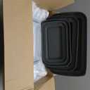 8-Piece Deep Glass Baking Dish Set with Plastic lids,Rectangular Glass Bakeware Set with Lids, Baking Pans for Lasagna, Leftovers, Cooking, Kitchen, Freezer-to-Oven and Dishwasher, Gray