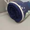 Whale Flotilla 3-Piece Reversible Silky Soft Queen Comforter Bedding Set, Luxurious Satin Comforters Full Size with 2 Satin Pillowcases, Lightweight Duvet for All Seasons, Navy