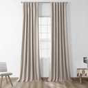 HPD Half Price Drapes Cotton True Blackout Curtains 96 inches long Solid Thermal Insulated Window Treatment Curtain 50 X 96 (1 Panel), PRCT-BO02B-96, Hazelwood Beige