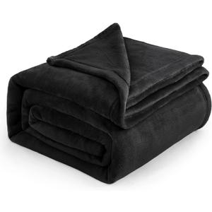 Bedsure GentleSoft Fleece Blankets King Size Black - Bed Blanket Soft Lightweight Plush Cozy Fuzzy Luxury Microfiber, 108x90 inches