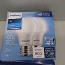 Philips EyeComfort 60W Equivalent Daylight A19 Medium LED Light Bulb (2-Pack)
