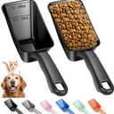 2 x 2-Pack Dog Food Scoop 1 Cup, Plastic Pet Food Measuring Scoop With Measuring Lines (1/2 & 1 Cup Markings) for Dogs, Cats, Fish, Bird（Black)