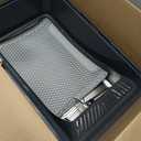Stainless Steel Litter Box, Extra Large Litter Boxes for Big Cats, XL Metal Cat Litter Box with Lid, Anti-Urine Leakage, Non-Sticky, Include Cat Mat and Litter Scoop