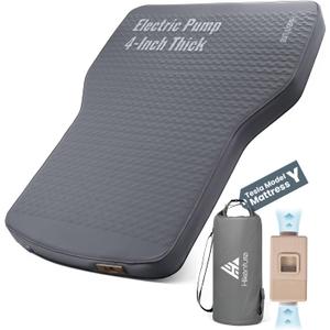 Hikenture Camping Mattress for Tesla Model Y, Electric Pump Self-Inflating Sleeping Pad, 4 Thick Foam & Air Model Y Mattress Bed, 9.5 R-Value Insulated Camping Pads for Tesla