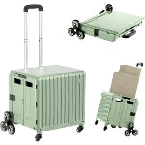 TODAYGO Utility Cart Foldable 65L Capacity: Heavy-Duty Teacher Organization for Classroom & Supplies