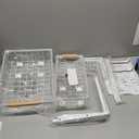 Kitstorack Under Sink Organizer, 2 Tier Under the Sink Storage, Slide out Pull out Cabinet Organizer Shelf, Metal Sliding Drawer for Kitchen Bathroom Pantry Closet Organization Rack, White, 1 Pack