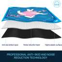 XINTONG Mahjong Mat, 3232 Inches, Mahjong Mat for Table|Anti-Slip | Noise Reduction | Waterproof | Wrinkle-Free, Mah jongg Mat Transported in Curly Packaging, No Creases. (Lucky Blue), 32 inches x 32inches x 0.12 inches