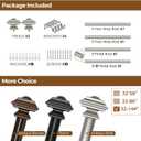 KAMANINA Antique Silver Curtain Rods for Windows 72 to 144 Inches(6-12ft), 1 Inch Long Curtain Rod 32 to 144 Inches, Heavy Duty Decorative Single Drapery Rods, Square End