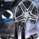 GAsupply M14x1.25 Lug Bolts 28mm Shank fits for BMW i3, i4, i5, i7, i8, ix, M2, M3, M4, M5, M8, x1, x2, x3, x4, x5, x6, x7, xM, Black 14x1.25 6 Spline Wheel Lug Bolt Conical Seat, 20 pcs+1 pcs Key