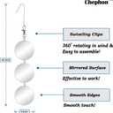 Chephon Upgraded Bird Scare Discs Set - Large 24 Discs - Highly Reflective Double-Sided Bird Reflectors Scare Devices - Better to Keep Most Birds Away Like Woodpecker and Pigeon