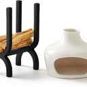 Palo Santo Holder Kit Including Handmade Ceramics Palo Santo Burner and Holder Smudge Bowl for Meditation Yoga Incense Burner Zen Decorations Ideal for Meditation & Rituals