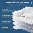 BEDLORE Waterproof Queen Mattress Pad, Quilted Fitted Mattress Topper with Deep Pocket 6"-18", Breathable & Noiseless Mattress Protector Bed Cover Padded, Machine Washable