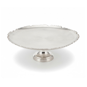 Iron Cake Stand Display Stand Pastries Holder Dessert Plate Serving Tray Cake Plate for Celebrations Anniversaries Parties, Silver