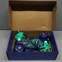 Kids Roller Skates for Beginners - ZOOBLISS Toddler Roller Skates for Boys and Girls Ages 3-7 with Light-Up Wheels & 4 Adjustable Sizes, Tri-Wheel Training Skates for Kids (XS-Small(8C-10.5C US), Dinosaur Blue)