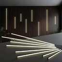 NeatiEase LED Recessed Lighting Kit for Wood Slat Wall Panel, 8 Pcs Self-Adhesive 3000K Warm LED Light with Smart Switch and Adjustable Brightness for Cabinet, Headboards, Stairs, Kitchen, 2*40"+2*30"+2*20"+2*10"