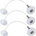 3 Pack Refrigerator Lock Combination Coded Fridge Lock Freezer Child Safety Lock Door Lock with Strong Adhesive No Keys Need White