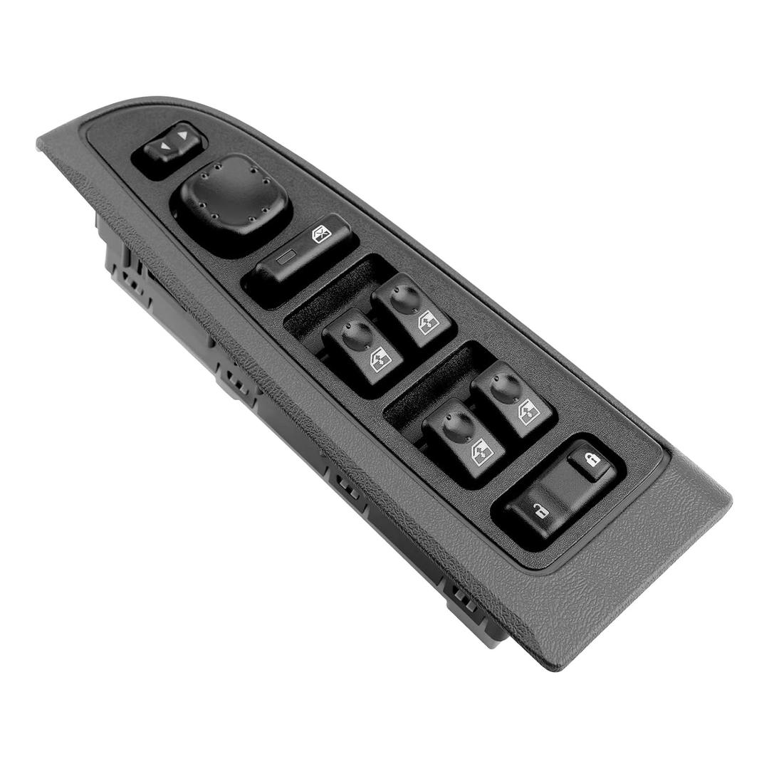 15883323 Master Power Window Switch & Panel Assembly Door Lock Control Bezel, Compatible with 2003-2008 Chevy Avalanche Silverado Tahoe, GMC Sierra Yukon, Cadillac Escalade, Replaces# DWS-220