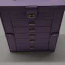 AKOZLIN Extra Large 6-Tier Jewelry Box Organizer Functional Huge, 5 Drawers Leather Jewelry Storage Case for Women Girls Ring Necklace Earring Bracelet Holder Organizer with Mirror Violet