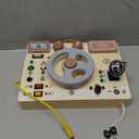 Joyreal Toddler Busy Board with LED Lights, Steering Wheel, Sounds, Montessori Toys for 1+ Year Old, Fidget Board Sensory Travel Toy, Gifts for Boys and Girls