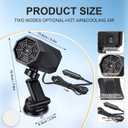 2 x 12v Car Heater, Portable Car Heater, Fast Heating Defogging & Defrosting, 360 Rotary Heating & Natural Wind Car Defroster, Plugs Into Cigarette Lighter (A, Universal)