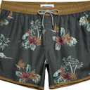 maamgic Mens Boys Short 80s 90s Vintage Swim Trunks with Mesh Lining Quick Dry Swim Suits Board Shorts (M)