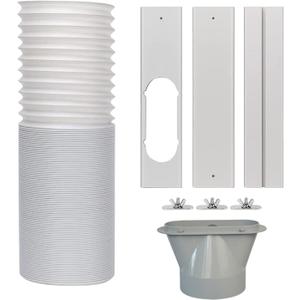 Air Conditioner Window Seal kit, 5Pcs Window Plate Kit, Flexible Exhaust Hose, Easy to Install, Air Conditioner Pipe Set/71