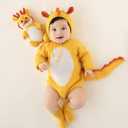Newborn Photography Props Dragon Style Photo Posing Outfits,(Fits for 13-17 Lbs Baby) Crochet Knitted Romper and Hat,Newborn Photography Accessories for Posing (Costume+Hat,Yellow)