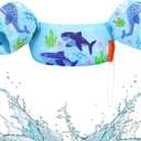 HeySplash Swim Vest for Kids, Toddler Pool Floaties, Children Swimming Vest with Adjustable Strap, Swim Jacket Water Wing Arm Float, Puddle Sea Beach Boat Jumper Boy Girl Baby (A Blue Shark)