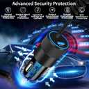 [Apple MFi Certified] iPhone 17 Charger Fast Car Charging, BAOYUANDA 72W PD Power Rapid Car Charger Built-in 6FT Coiled Type-C Cable Quick Car Charge for iPhone 17/Air/16/15 Pro Max,iPad Pro/Air/Mini