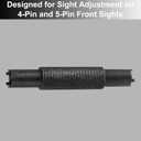 Fiber Optics Flip up Front Sight Adjustment Tool, 4&5 Prong A1&A2 Types Iron Sight Elevation Tool