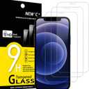 NEW'C 3 Pack Designed for iPhone 12 Mini Screen Protector (5.4"), Enhanced Tempered Glass Protection, Case Friendly Anti Scratch Bubble Free Ultra Resistant (Transparent)