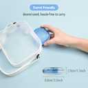 2 x Transparent Retainer Holder with Lanyard, Travel Night Guard Box with Vent Holes, Compact Portable Mouthguard Container, Aligner Case Compatible with Invisalign (Clear Blue)
