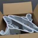 Neatfreak Slim Non Slip Hangers - Space Saving Hangers for Clothes with Lingerie Hooks and Pants Accessories Bar - Patented W Frame White Plastic (40)