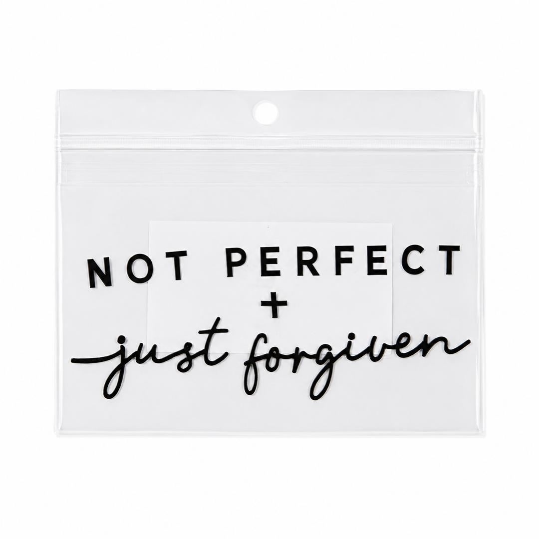 Cross Not Perfect Just Forgiven Decal, Jesus Car Window Decals, 6 Inches UV DTF Tranfer Car Stickers, Weatherproof Car Truck Window Bumper Sticker, Faith Car Stickers and Decals for Christians