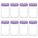 Maymom Storage Bottles Compatible with Lansinoh Pumps, Widemouth Version; Replace or Compatible with Laninoh Momma Bottles; 8 ct, 5oz