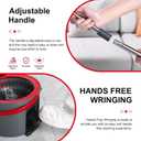 360 Spin Mop and Bucket Set Cleaning System,Mop and Bucket with Wringer Set for Home,Wet Dust Mop for Floor Cleaning with 4 Mop Heads