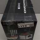 OVENTE Electric Deep Fryer 2 Liter Capacity, 1500 Watt Lid with Viewing Window and Odor Filter, Adjustable Temperature, Removable Frying Basket and Easy to Clean Stainless Steel Body, Silver FDM2201BR