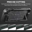 RHOTALL Dockable Case for Nintendo Switch 2 2025, Blade Series Heavy Duty Shockproof Anti-Slip Ergonomic Grip Cover with Clear Frosted Back, Slim Hard Protective Shell - Black
