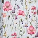 Vintage Retro Flower Plants 3 Ring Binder Hardcover, 1 Inch Round Rings with Interior Pockets Floral Plants School Office Recipe Cards Binder Organizer Handdraw Cornflower