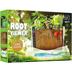 Root Viewer Kit for Kids - Grow Your Own Kids Garden for Boys & Girls - Science STEM Toy & Craft Growing Kits for Ages 6 7 8 9 10 Birthday Easter Gifts for Boy & Girls - Kid Gardening Set (White)