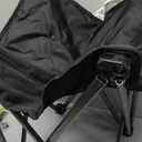 FUNDANGO Oversized Camping Stool, 330 Lbs Foot Rest Padded Collapsible Camping Chair Portable Lawn Foldable Footrest for Travel Outdoor Gardening Fishing Hiking BBQ with Carry Bag (Black)