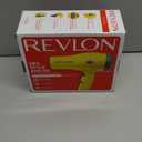 REVLON Compact Hair Dryer | 1875W Lightweight Design, Perfect for Travel, (Yellow)