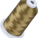 Simthread 5500Yds Embroidery Thread, 5000M High-Yardage 40WT 100% Polyester Thread  170+ Vivid Colors, High-Speed Rated  Compatible with Brother, Singer, Janome & More - Dark Ivy S044