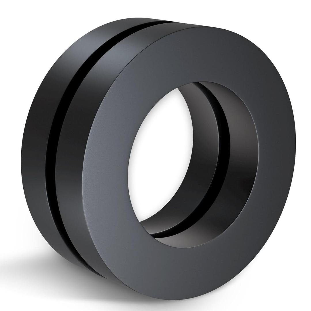 2 Pcs Large Ferrite Ring Magnets OD3.94 x ID2.36 x 20mm Ceramic Round Magnets with Hole Round Disc Donut for DIY Science Projects Classroom Laboratory