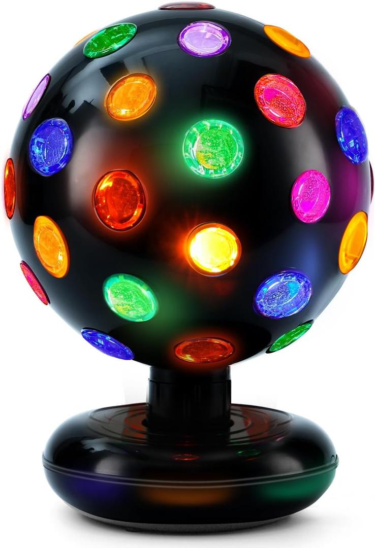 Rotating Disco Ball Light - 11" Spinning Disco Ball with Multi-Colored LED for Electric Dance Atmosphere - Perfect Disco Light for Parties, Room Decor & Events