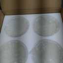 4 Pack Clear Frosted Flower Glass Shade, Bell Shaped Light Fixture Replacement Globe or Cover with 2-1/8-Inch Fitter for Chandelier Ceiling Fan Light Wall Sconce, G0060