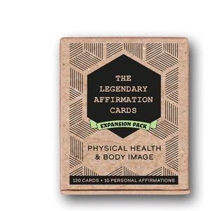 Legendary Affirmation Cards for Women and Men Expansion Deck - (120) Daily Positive Words Affirmations for Manifestation and Motivation that Cover 6 Aspects of Your Life, Physical Health & Body Image