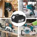 CHAUNVEN 2 Packs 5.0Ah 18V Battery Replacement for Makita 18V Battery BL1850B BL1840B 1860B BL1830B BL1815B Compatible with Makita 18 Volt Cordless Power Tool and Charger